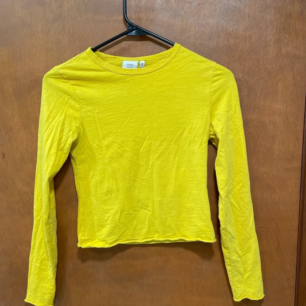 Yellow cropped top